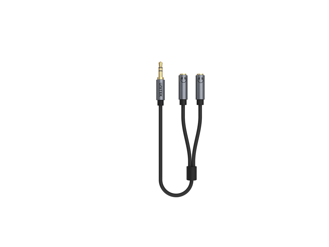 Unitek Headphone Splitter For Dual Headphone (3.5mm Plug to Dual 3.5mm Jack) Stereo Audio Cable in Qatar Unitek Headphone Splitter For Dual Headphone (3.5mm Plug to Dual 3.5mm Jack) Stereo Audio Cable in Qatar